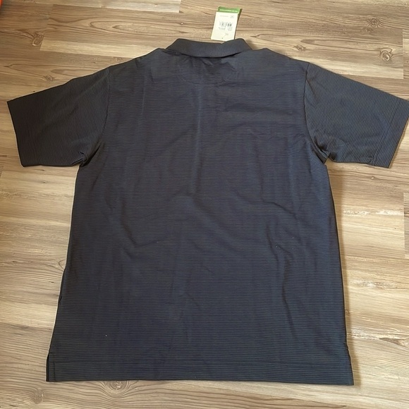 Cutter & Buck Men’s Golf Polo Black Thin Stripes Size L NWT - Picture 3 of 12